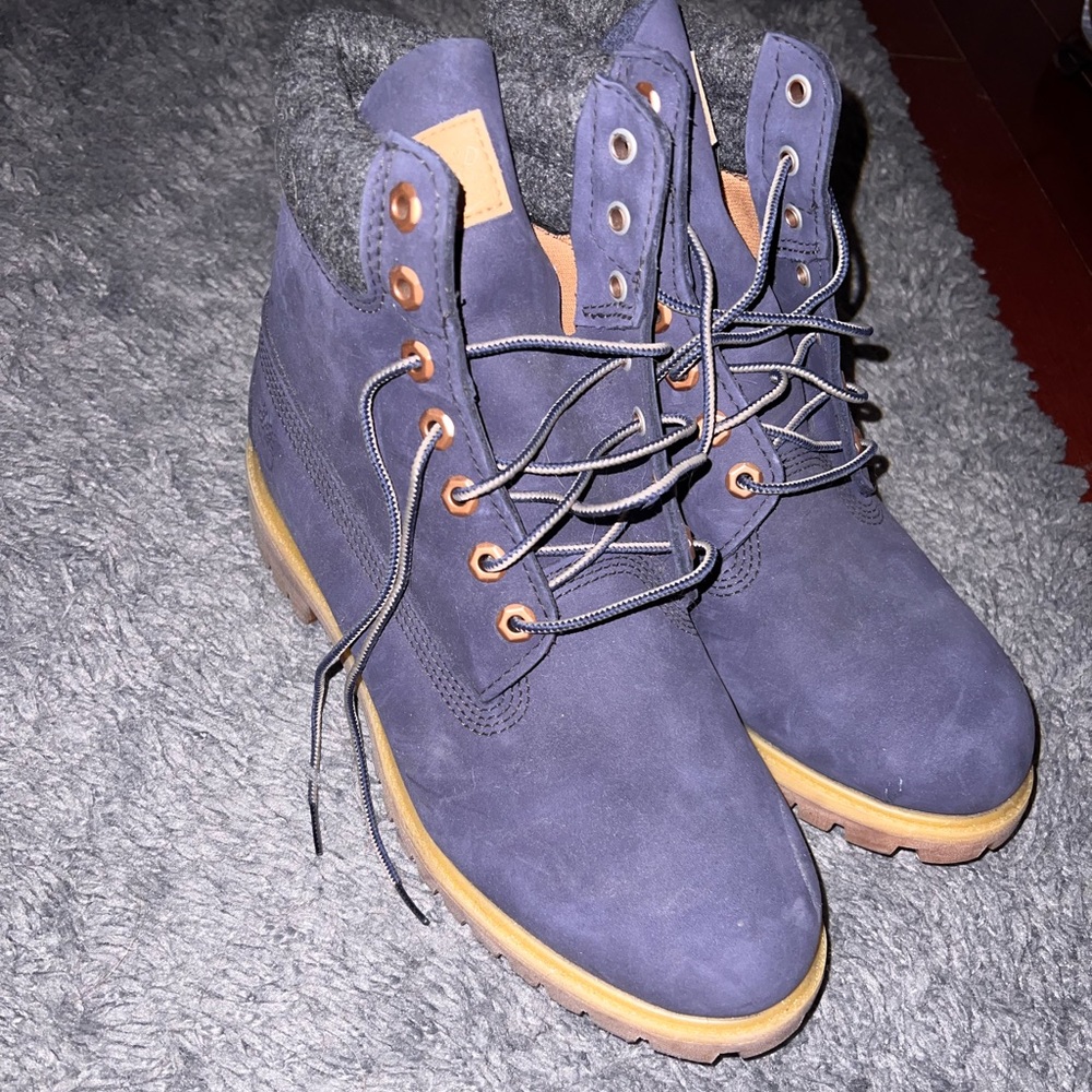 Brand new timberland navy boots size 9.5